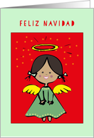 Feliz Navidad, Merry Christmas in Spanish, Angel card