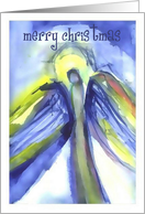 merry christmas angel painting card