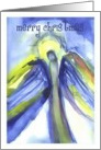 merry christmas angel painting card