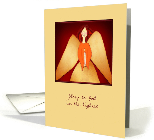 glory to God, Christian Christmas card, angel card (234292)