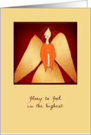 glory to God, Christian Christmas card, angel card