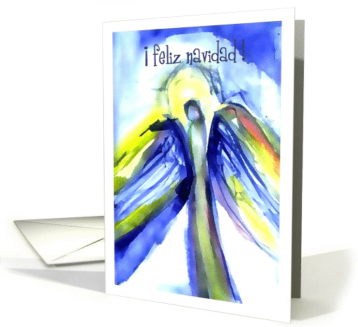 feliz navidad blue angel card (235244)