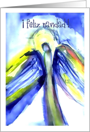 feliz navidad blue angel card