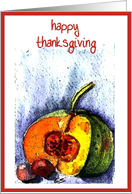 pumpkin still life happy thanksgiving card