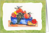 Pumpkin and Fruit, illustration still life card