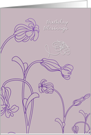 Birthday Blessings Christian Birthday Flowers card