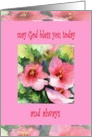 rose of sharon birthday blessings card