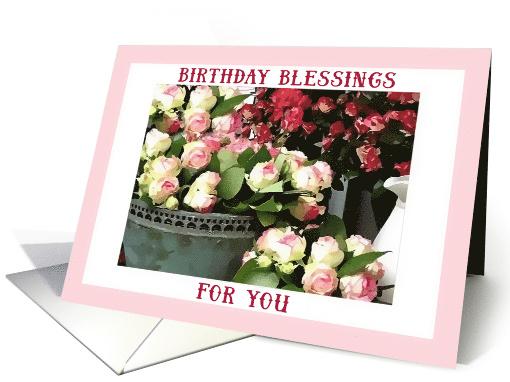 Roses Bouquet, May God bless you today and always card (236707)