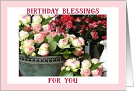 Roses Bouquet, May God bless you today and always card