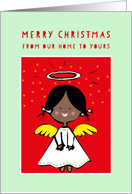 Merry Christmas from our Home to Yours, angel card