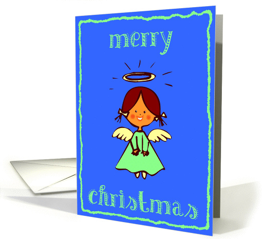 merry christmas angel green card (240365)
