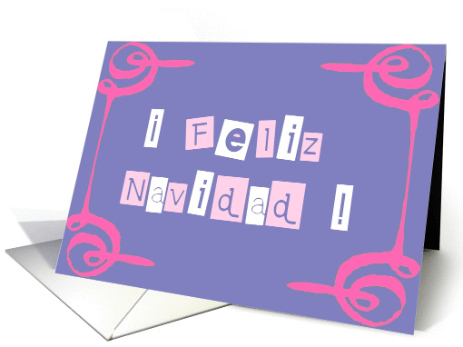 blockletters feliz navidad card (241173)