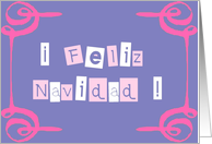 blockletters feliz navidad card