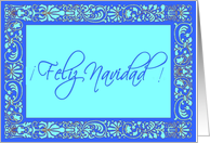 elegant script feliz navidad card