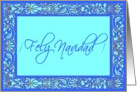 elegant script feliz navidad card