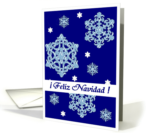 ice snowflakes feliz navidad card (241177)