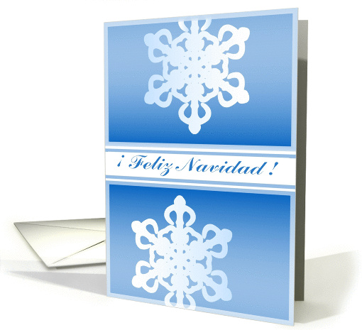 ice white snowflakes feliz navidad card (241179)