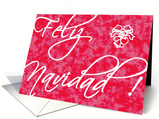 red damask  feliz navidad card (241183)