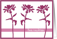 Buon compleanno floral italian birthday card