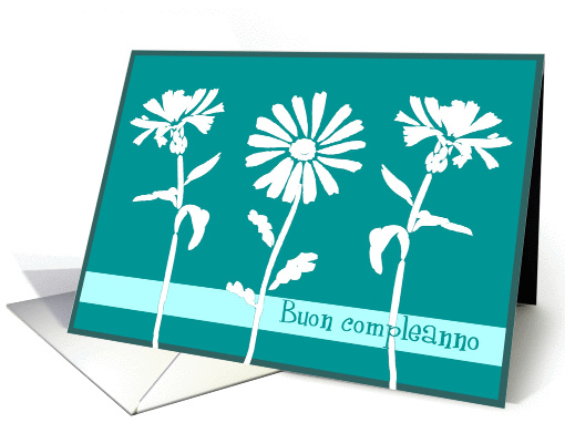 Buon compleanno floral italian birthday  card (241726)