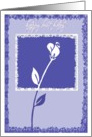 happy birthday rose blue card