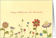 Happy Birthday from the whole Bunch, Little Flowers, card