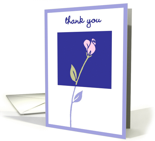 thank you rose blue card (243616)