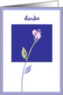 danke blaue rose card