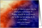 the will of God. card