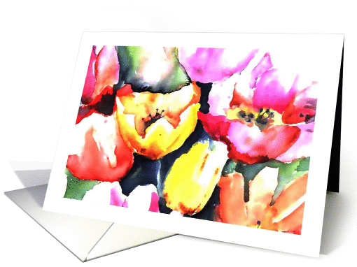 tulips blank card (248273)