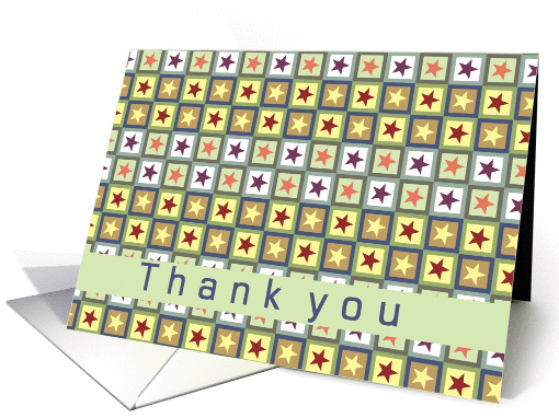 thank you stars squares card (249475)