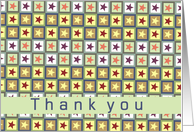 thank you stars squares card