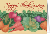 fruit and vegetables happy thanksgiving card