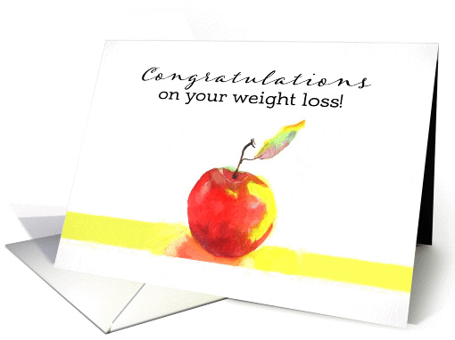 Congratulations on your weight loss, Apple, Painting card (250038)