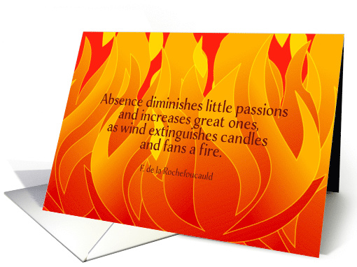 I miss you, Fire Flames, Passion, Love card (250391)