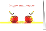 two apples anniversary card