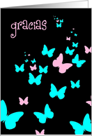 gracias butterflies card