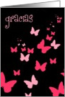 gracias butterflies pink card