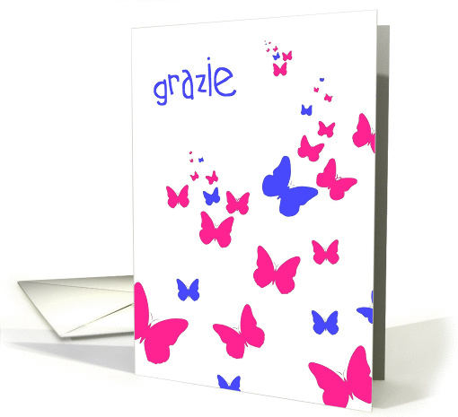 grazie butterflies white card (250907)