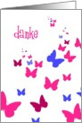 danke butterflies white card