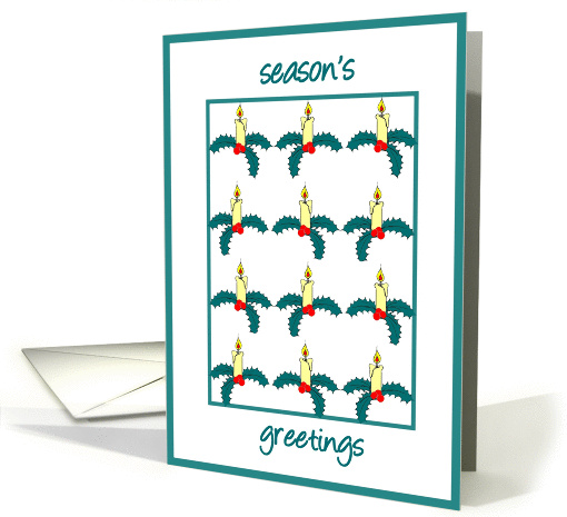 season's greetings candles card (251045)