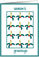 season’s greetings candles card