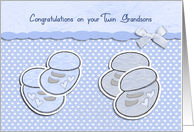 congratulations on your twin grandsons card