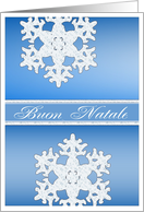 buon natale snowflake card