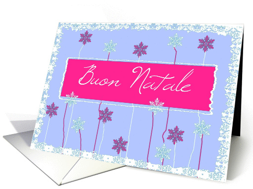 buon natale snowflake flowers card (252690)