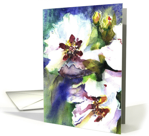 white flowers card (252700)