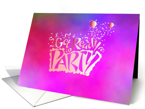 get ready to party pink card (253160)