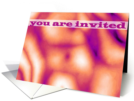 you are invited peach purple haze card (253162)