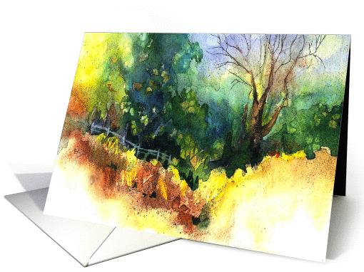landscape with trees card (253174)