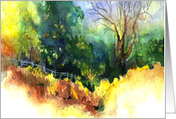 landscape with trees card